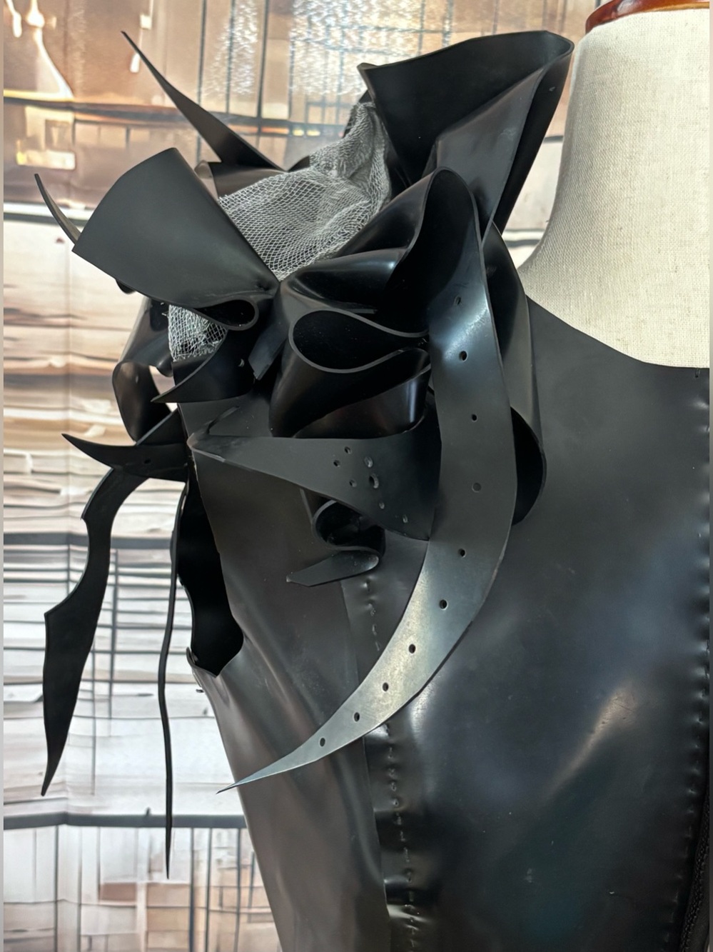 Vesperi Designs Avant Garde Sculptural Corset Top Medium Gothic Cyberpunk Corset - Picture 6 of 16